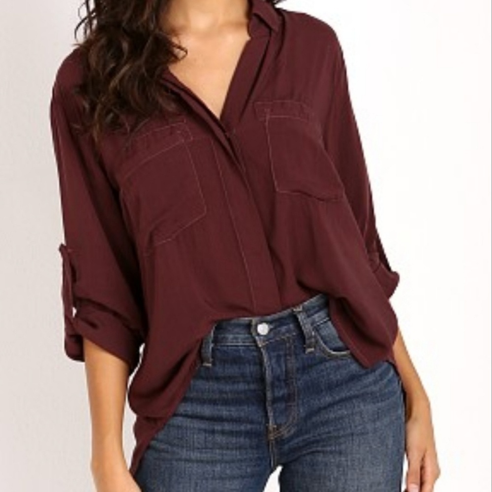 Anthropologie Bella Dahl spiced berry split back